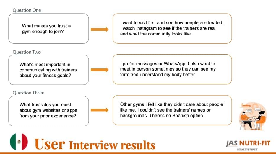 Mexican heritage user interview highlights
