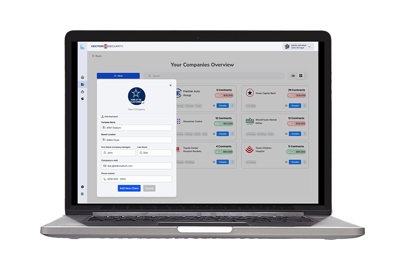 High fidelity MVP dashboard and vault prototype interface